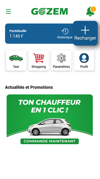 Rechargez votre portefeuille et payez sans espèces